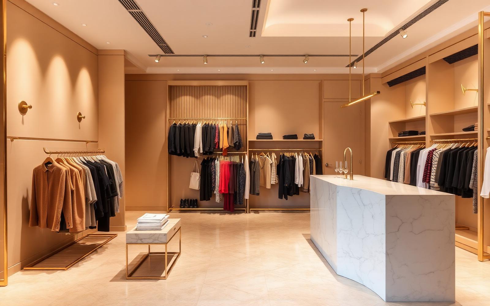 Interior of the Real Fancy Apparel boutique